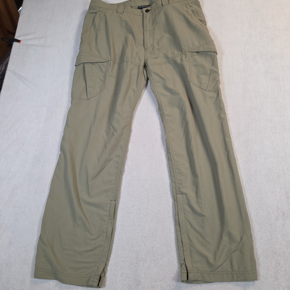 Exofficio Pants Mens 38x31 Light Green Outdoors Hiking Travel Cargo Pockets